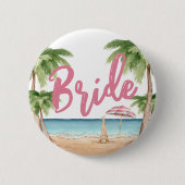 Niedlich Girly Junggeselinnen-Abschied Bride Button (Vorderseite)