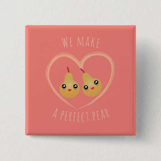 Niedlich Girly Kawaii machen wir einen perfekten P Button (Vorderseite)