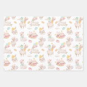 Niedlich Girly Llama Fun-Geschenk Geschenkpapier Set (Vorderseite)