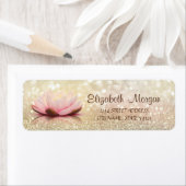 Niedlich Girly Lotus Bokeh-Adressetikett (Insitu)