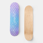 Niedlich Girly Mermaid lila Glitzer chic Skateboard (Vorderseite)