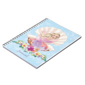 Niedlich Girly Mermaid Monogram Notizblock (Linke Seite)