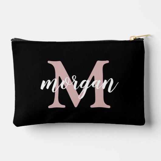 Niedlich Girly Mit Monogramm Bridesmaid-Geschenk | Zubehörtasche (Rückseite)