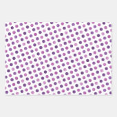 Niedlich Girly Modern Elegant Polka Dots White Lil Geschenkpapier Set (Vorderseite)