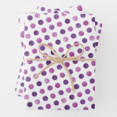 Niedlich Girly Modern Elegant Polka Dots White Lil Geschenkpapier Set (Beispiel)