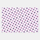 Niedlich Girly Modern Elegant Polka Dots White Lil Geschenkpapier Set (Vorderseite 3)