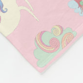 Niedlich Girly Modern Magical Pink Einhorn Fairy H Fleecedecke (Ecke)