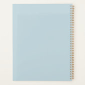 Niedlich Girly Monogram Blue School Planer (Rückseite)