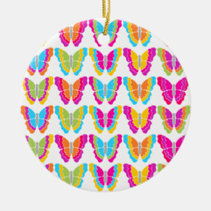 Niedlich Girly Multicolor Rainbow Butterfly Muster Keramikornament