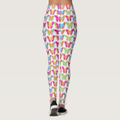 Niedlich Girly Multicolor Rainbow Butterfly Muster Leggings (Rückseite)