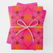 Niedlich Girly Orange und Pink Geschenkpapier Set (Beispiel)