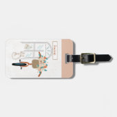 Niedlich Girly Paris Café Gepäckanhänger (Vorderseite horizontal)