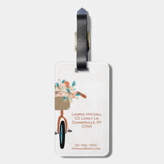 Niedlich Girly Paris Café Gepäckanhänger (Rückseite vertikal)