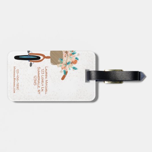 Niedlich Girly Paris Café Gepäckanhänger (Rückseite horizontal)