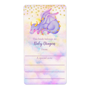 Niedlich Girly Pastel Lila Dragon Buchzeichen