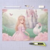 Niedlich Girly Pastel Pink Princess Seidenpapier (Handwerk)