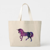 Niedlich Girly Personalisiert Lila Watercolor Einh Jumbo Stoffbeutel (Rückseite)