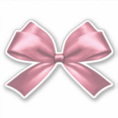 Niedlich Girly Pink Ästhetik Bow Aufkleber (Vorderseite)