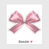 Niedlich Girly Pink Ästhetik Bow Aufkleber (Blatt)