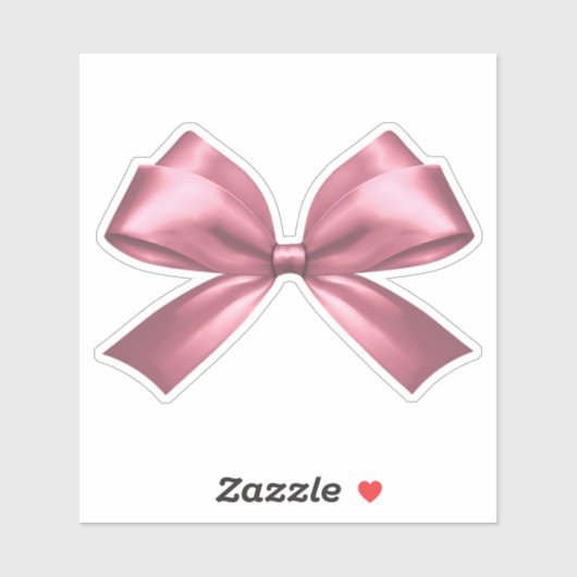 Niedlich Girly Pink Ästhetik Bow Aufkleber (Blatt)