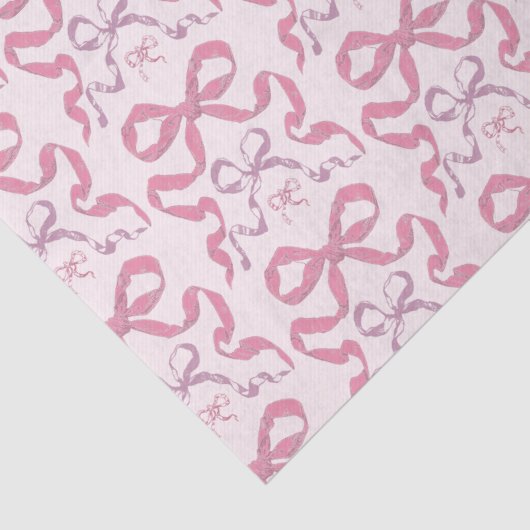 Niedlich Girly Pink Ästhetik Bow Seidenpapier (Detail)