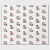 Niedlich Girly Pink Blue Ballerina Schuhe Wasserfa Geschenkpapier (Flach)