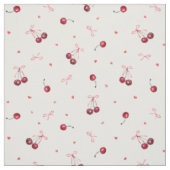 Niedlich Girly Pink Bows Cherries Herz Stoff (Muster)