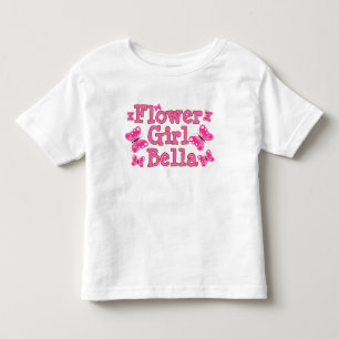 Niedlich Girly Pink Butterfly Flower Girl Kleinkind T-shirt