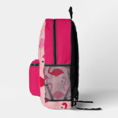 Niedlich Girly Pink Flamingo Muster Bedruckter Rucksack (Rechts)