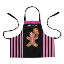 Niedlich Girly Pink Gingerbread Girl Personalisier