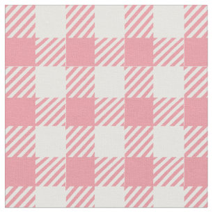 Niedlich Girly Pink Gingham Buffalo Kariert Stoff