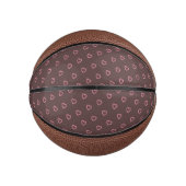 Niedlich Girly Pink Hearts Polka Dot Pattern Mini Basketball (Vorderseite)