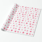 Niedlich Girly Pink Herz Geburtstag Geschenkpapier (Ungerollt)