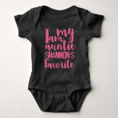 Niedlich Girly Pink I Be My Aunties Favorite Baby Strampler (Vorderseite)