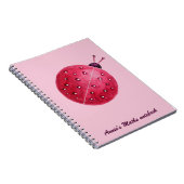 Niedlich Girly Pink Ladybug Kinder Notizblock (Rechte Seite)