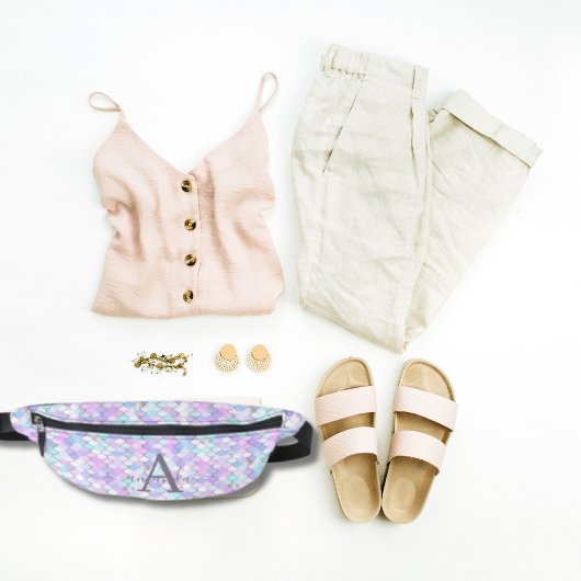 Niedlich Girly Pink Lila Meerjungenskala Personali Bauchtasche