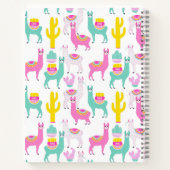 Niedlich Girly Pink Llama Cactus Sketchbook Notizblock (Rückseite)