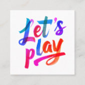 Niedlich Girly Pink Mommy ruft Paint Script Foto a Quadratische Visitenkarte (Vorderseite)