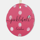 Niedlich Girly Pink Pickleball Keramik Ornament (Links)