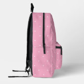 Niedlich Girly Pink Polka Dot Monogram Initialen Bedruckter Rucksack (Links)