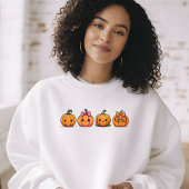 Niedlich Girly Pumpkins Fall Halloween Cosy Sweats Sweatshirt