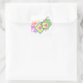 Niedlich Girly Quadratischer Aufkleber (Tasche)