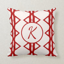 Niedlich Girly Red Mit Monogramm Initial