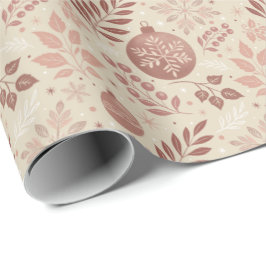 Niedlich Girly Retro Rosa Weihnachten Geschenkpapier