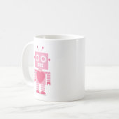 Niedlich Girly Robot Kaffeetasse (Vorderseite Links)