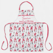 Niedlich Girly Santas Helper Name Christmas Gnome Schürze (Vorderseite)