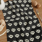 Niedlich Girly Skull Pattern Schwarzes Halloween Küchentuch