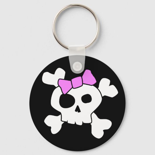 Niedlich Girly Skull Schlüsselanhänger (Vorderseite)