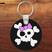 Niedlich Girly Skull Schlüsselanhänger (Vorderseite)