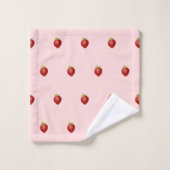 Niedlich Girly Strawberry Soft Pink Badhandtuch Set (Waschlappen)